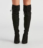 So Chic Over-The-Knee Lace Up Boots