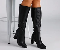 Sleek And Trendy Below-The-Knee Boots