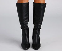 Sleek And Trendy Below-The-Knee Boots