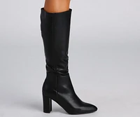 Sleek And Trendy Below-The-Knee Boots