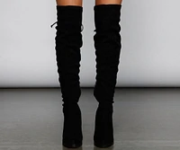 So Classic Faux Suede Platform Boots