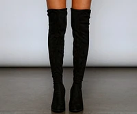 Need That Over-The-Knee Stacked Heel Boots