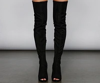 Over The Knee Faux Suede Stiletto Boots