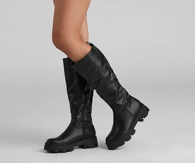 Rugged Chic Lug Sole Boots