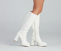 Retro Flair Below-The-Knee Platform Boots