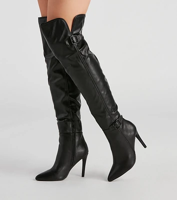 Sleek Moves Over-The-Knee Stiletto Boots