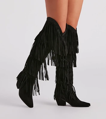 Shake It Off Fringe Cowgirl Boots