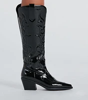 Giddy Up Gorgeous Patent Western Boots