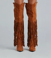 Trendy Country Babe Fringe Western Boots