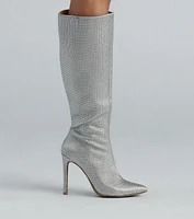 Let Your Sparkle Shine Under-The-Knee Boots