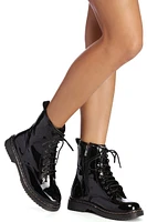 Combat This Way PU Boots