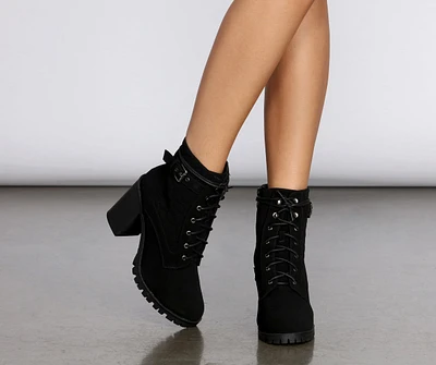 Walk My Way Quilted Faux Suede Booties
