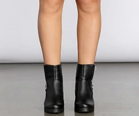 O-Ring Zipper Lug Boots