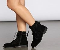 Take A Walk Faux Suede Booties