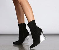 Clearly The Right Choice Wedge Booties