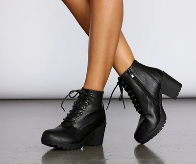 Take Charge Lace Up Boots
