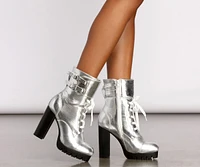 Major Metallic Moment PU Booties