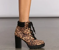 Feline Fierce Block Heel Combat Booties