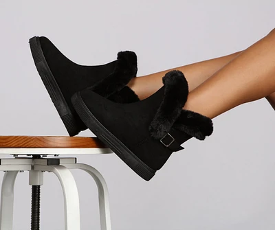 Cuddle Weather Faux Suede Booties