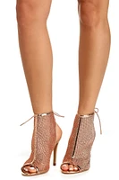 Glitz Open Toe Booties