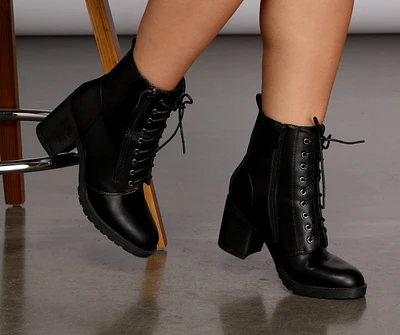 Bad Gal Lace Up Booties