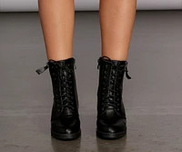 Bad Gal Lace Up Booties