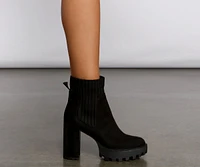 Add Some Edge Lug Sole Booties