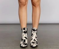 Wild Style Printed Ankle Booties