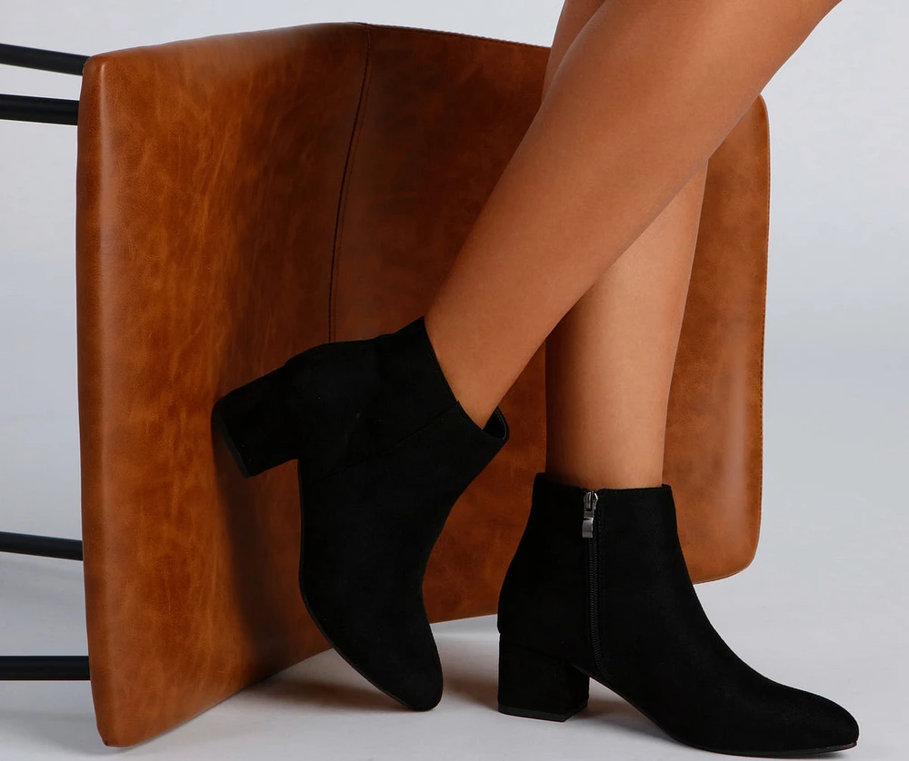 Simple Chic Block Heel Booties