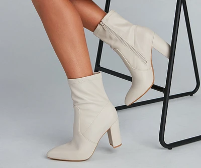 Strut Worthy Faux Leather Booties