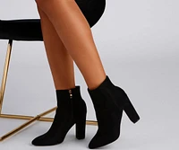 Go Getter Nubuck Block Heel Booties