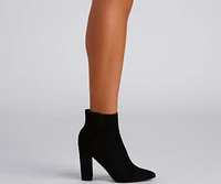 Go Getter Nubuck Block Heel Booties