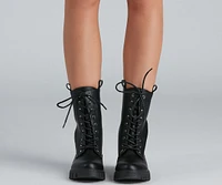 Cool Combat PU Lug Boots