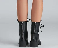 Cool Combat PU Lug Boots