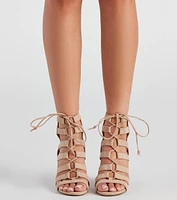 Chic Business Peep Toe Lattice Booties