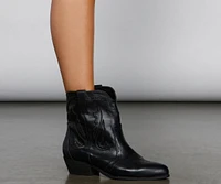 Wild West Faux Leather Booties