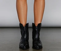 Wild West Faux Leather Booties