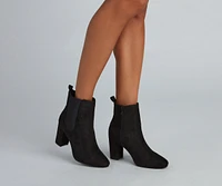 Chic Vibe Alert Faux Suede Booties