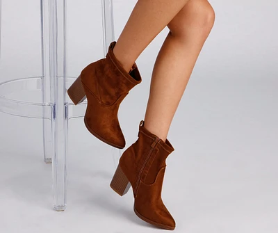 Chic Strut Pointed Toe Booties