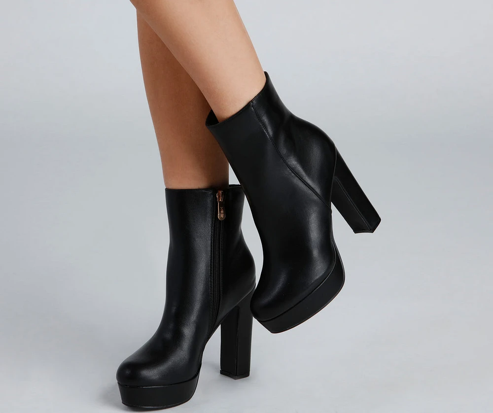 Girly-Grudge Platform Booties