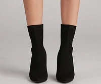 Major Strut Knit Stiletto Booties