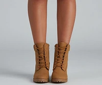 Trendy Moment Lace-Up Booties