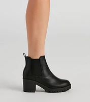 Femme Edge Platform Lug Booties