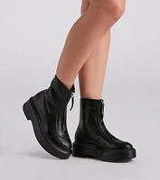 Add Some Edge Zip-Up Platform Booties