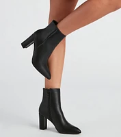 Back To Basics Faux Leather Ankle Booties