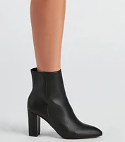 Back To Basics Faux Leather Ankle Booties