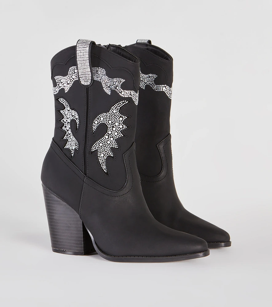 Made You Dazzle Rhinestone Pearl Cowboy Boots