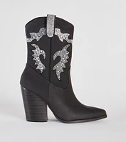 Made You Dazzle Rhinestone Pearl Cowboy Boots