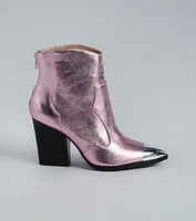 Country Glamour Metallic Cowboy Booties