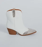 Sparkle Time Rhinestone Western Ankle Booties